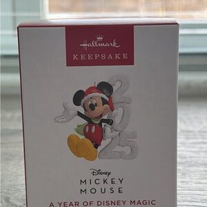 Hallmark Keepsake Mickey Mouse 2025 Ornament - Red, Black, Silver